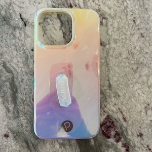 iPhone 13 Pro loopy phone case, in color iridescent pearl